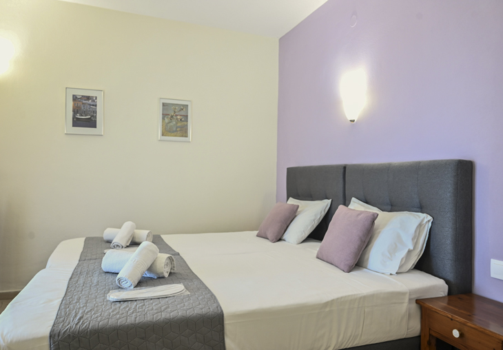 Gina studios benitses - twin room beds